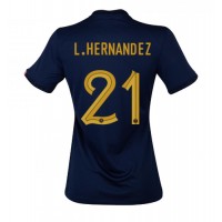 Frankreich Lucas Hernandez #21 Heimtrikot Frauen WM 2022 Kurzarm